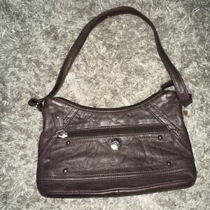 Stone Mountain Genuine Leather Handbag Purple